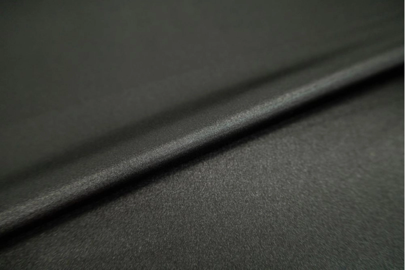 Атлас стрейч однотонный, цвет — черный