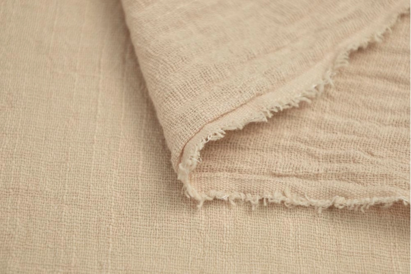 Марлевка хлопок слаб (cotton slub), цвет — бежевый