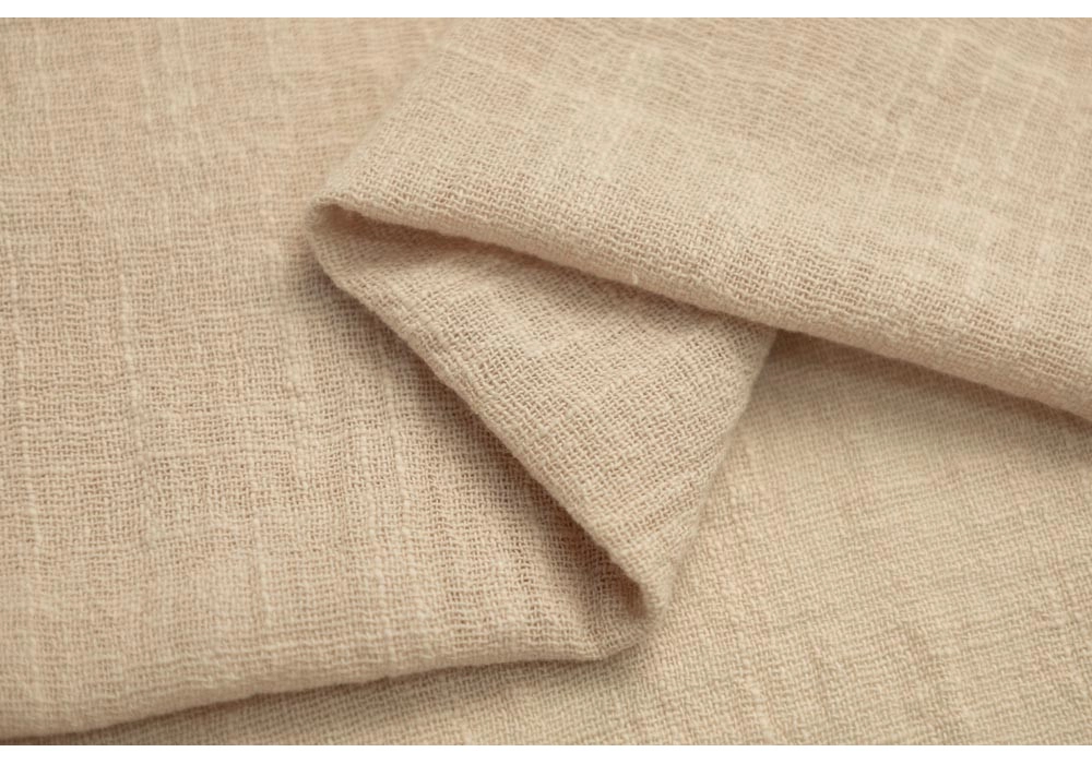 Марлевка хлопок слаб (cotton slub), цвет — бежевый