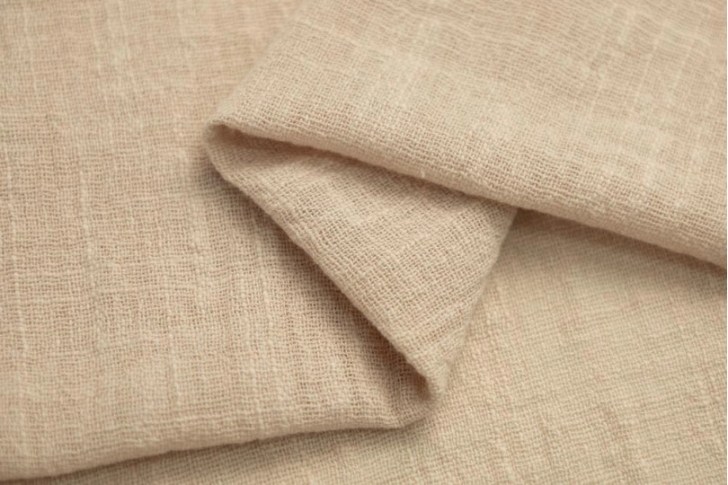 Марлевка хлопок слаб (cotton slub), цвет — бежевый