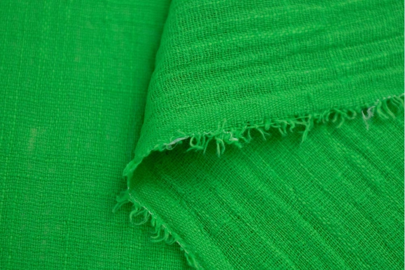 Марлевка хлопок слаб (cotton slub), цвет — зеленый