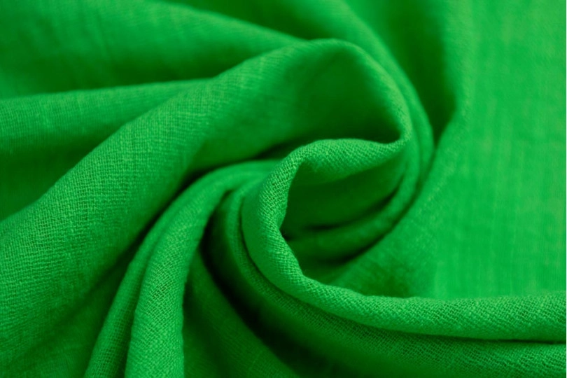 Марлевка хлопок слаб (cotton slub), цвет — зеленый