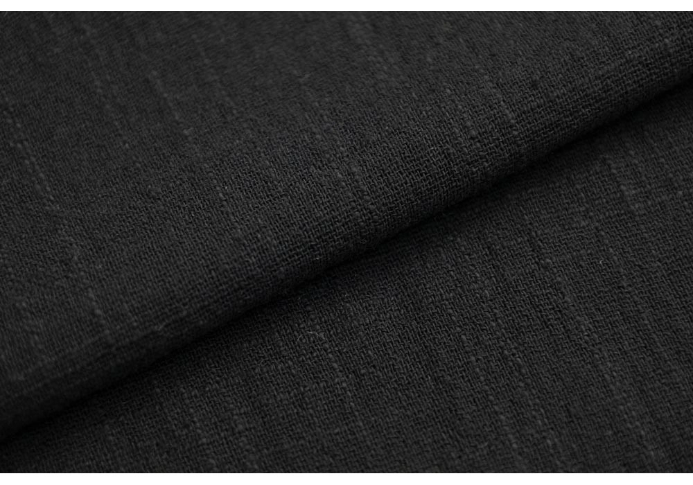 Марлевка хлопок слаб (cotton slub), цвет — черный