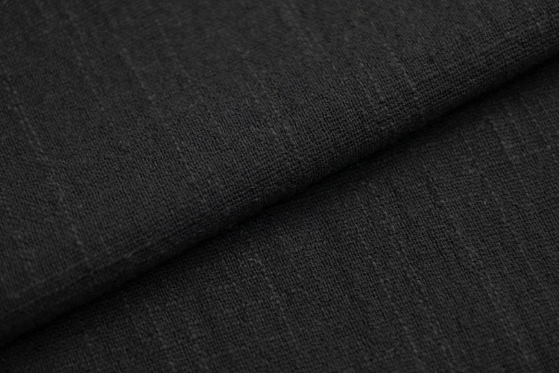 Марлевка хлопок слаб (cotton slub), цвет — черный