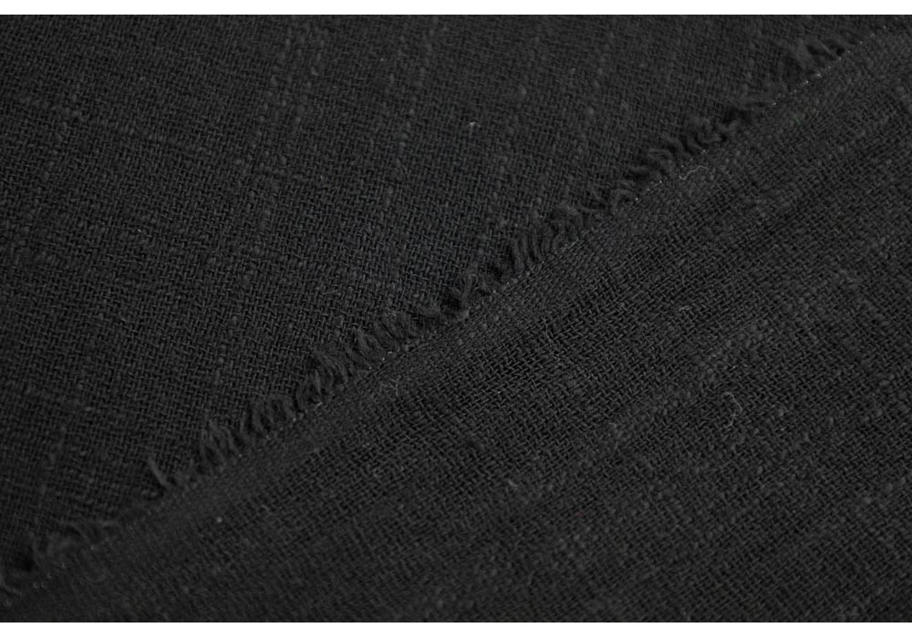 Марлевка хлопок слаб (cotton slub), цвет — черный