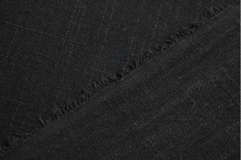 Марлевка хлопок слаб (cotton slub), цвет — черный