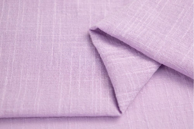 Марлевка хлопок слаб (cotton slub), цвет — сиреневый