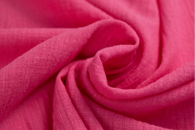 Марлевка хлопок слаб (cotton slub), цвет — фуксия