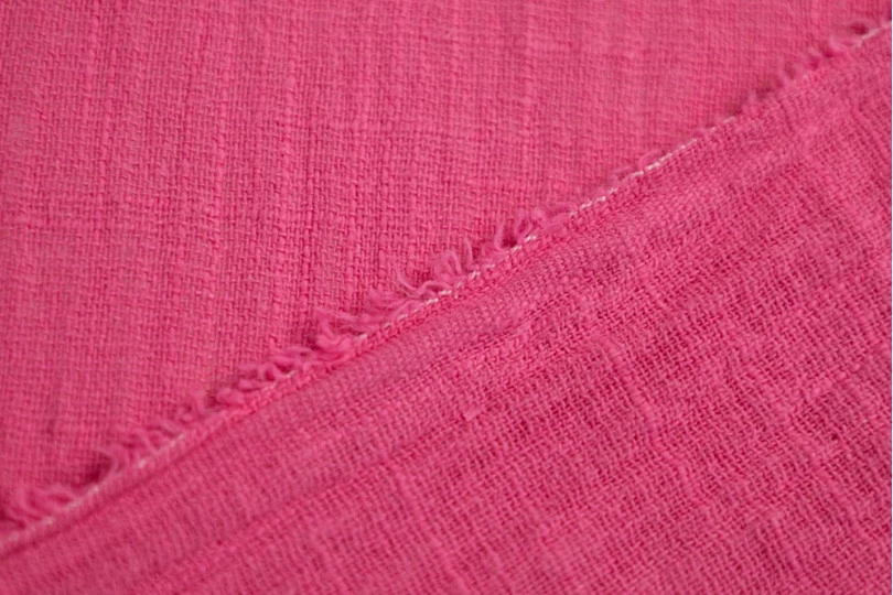 Марлевка хлопок слаб (cotton slub), цвет — фуксия