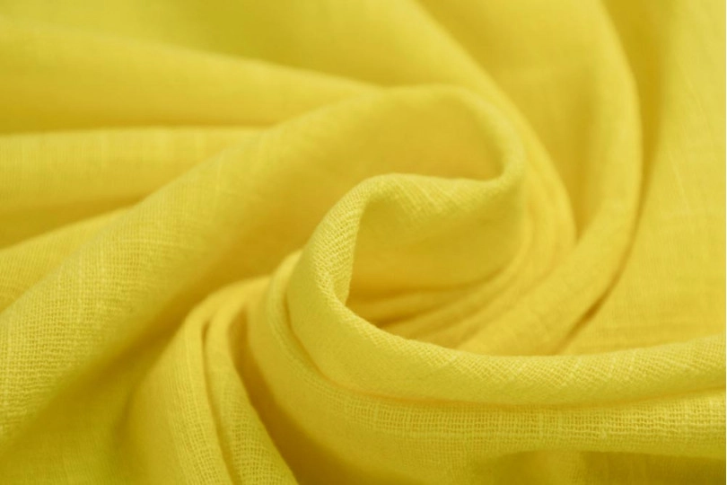 Марлевка хлопок слаб (cotton slub), цвет — желтый