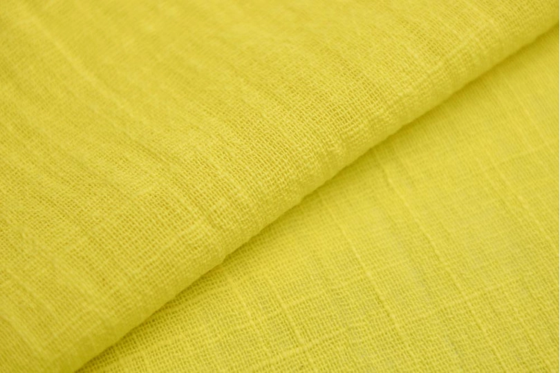 Марлевка хлопок слаб (cotton slub), цвет — желтый