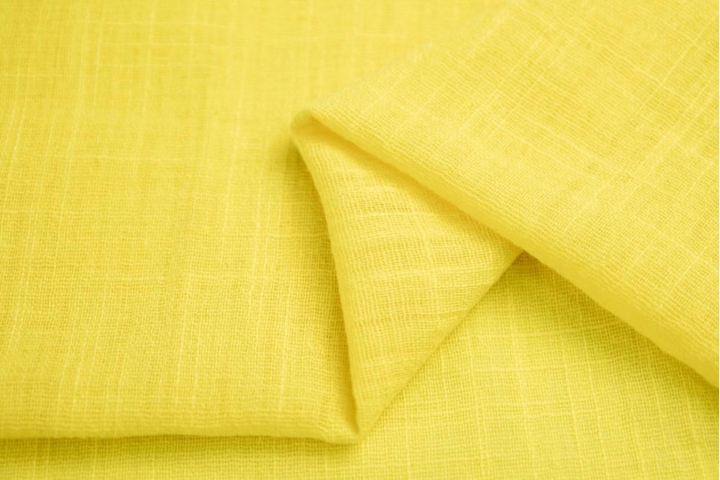Марлевка хлопок слаб (cotton slub), цвет — желтый
