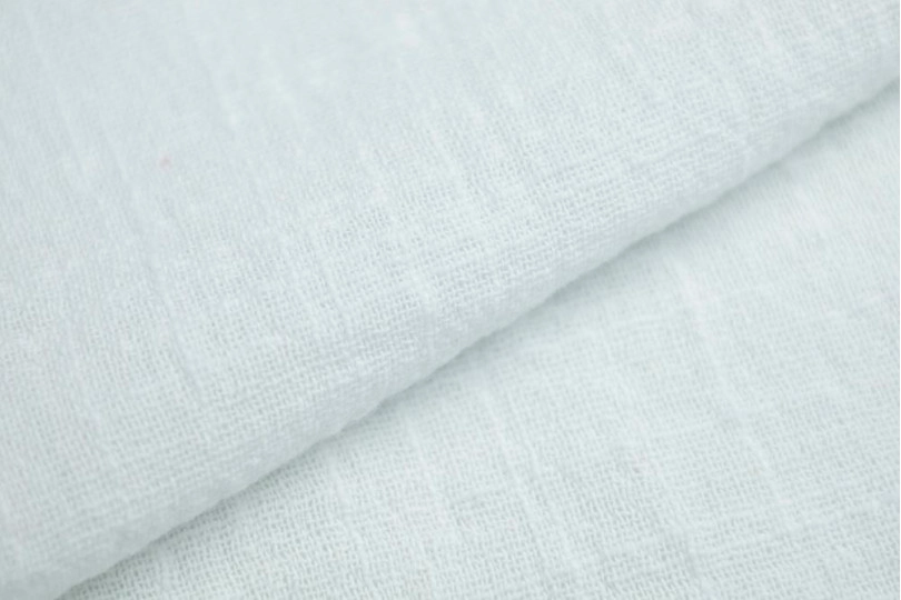Марлевка хлопок слаб (cotton slub), цвет — белый
