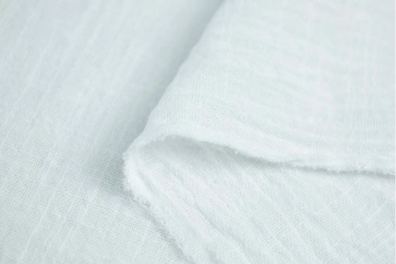 Марлевка хлопок слаб (cotton slub), цвет — белый