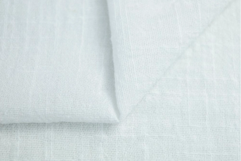 Марлевка хлопок слаб (cotton slub), цвет — белый
