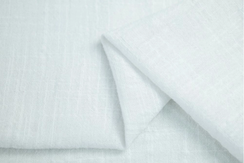 Марлевка хлопок слаб (cotton slub), цвет — белый