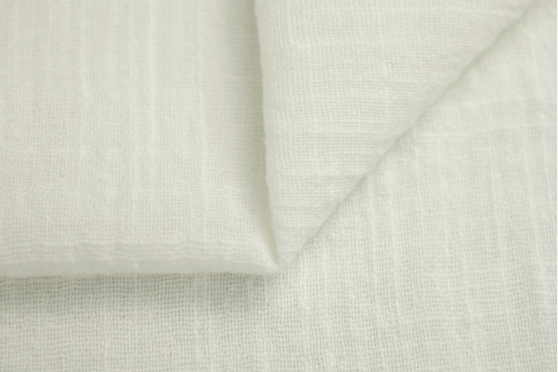 Марлевка хлопок слаб (cotton slub), цвет — молоко