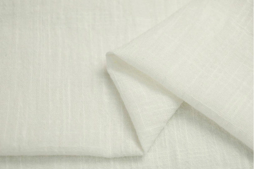 Марлевка хлопок слаб (cotton slub), цвет — молоко