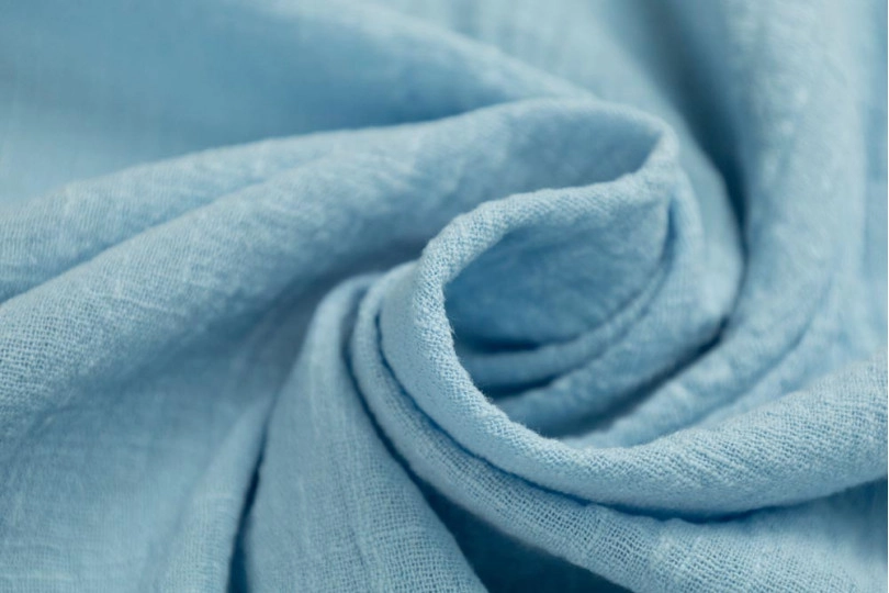 Марлевка хлопок слаб (cotton slub), цвет — голубой