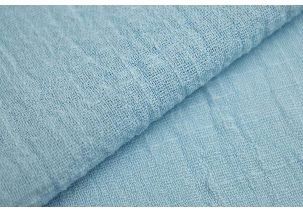 Марлевка хлопок слаб (cotton slub), цвет — голубой