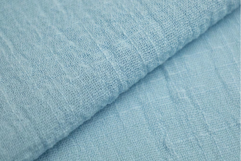 Марлевка хлопок слаб (cotton slub), цвет — голубой