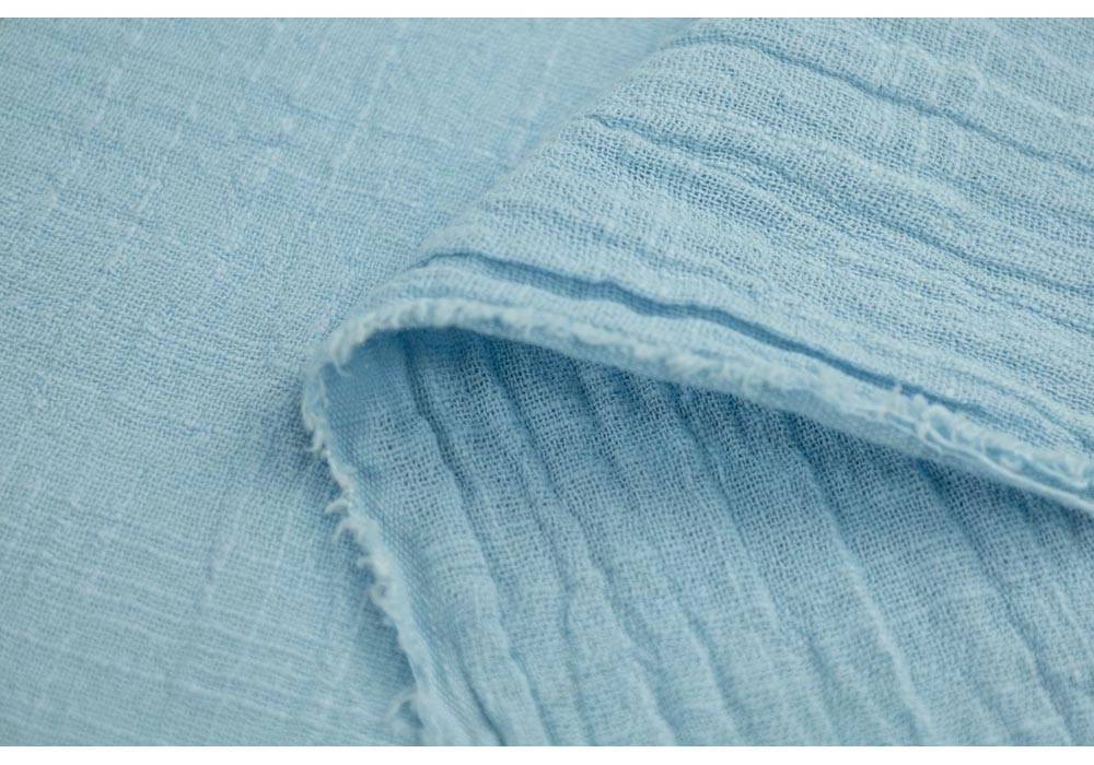Марлевка хлопок слаб (cotton slub), цвет — голубой