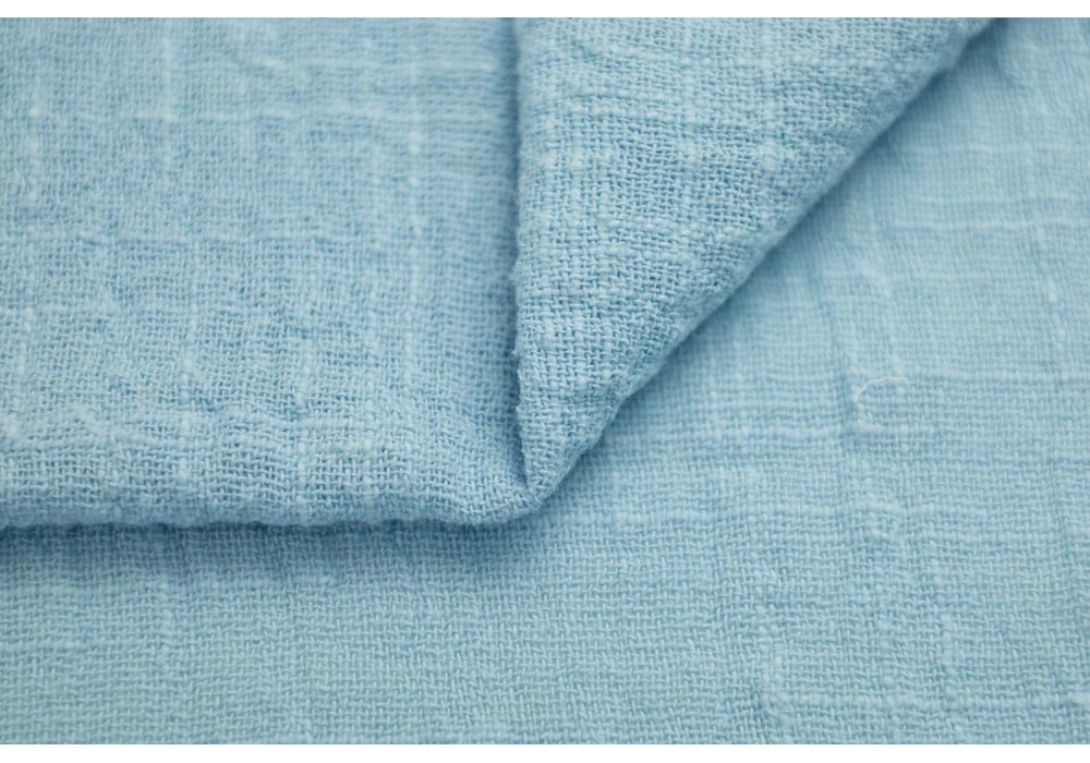 Марлевка хлопок слаб (cotton slub), цвет — голубой