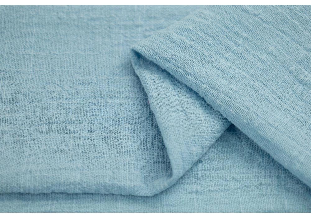 Марлевка хлопок слаб (cotton slub), цвет — голубой