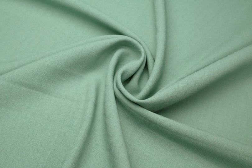 Ткань под лен Маканик однотонный, цвет — фисташка