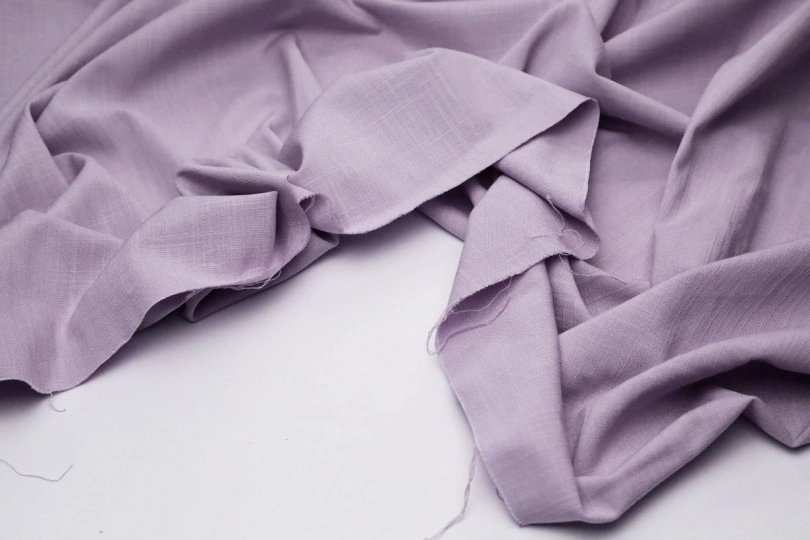 Штапель слаб однотонный, цвет — лиловый