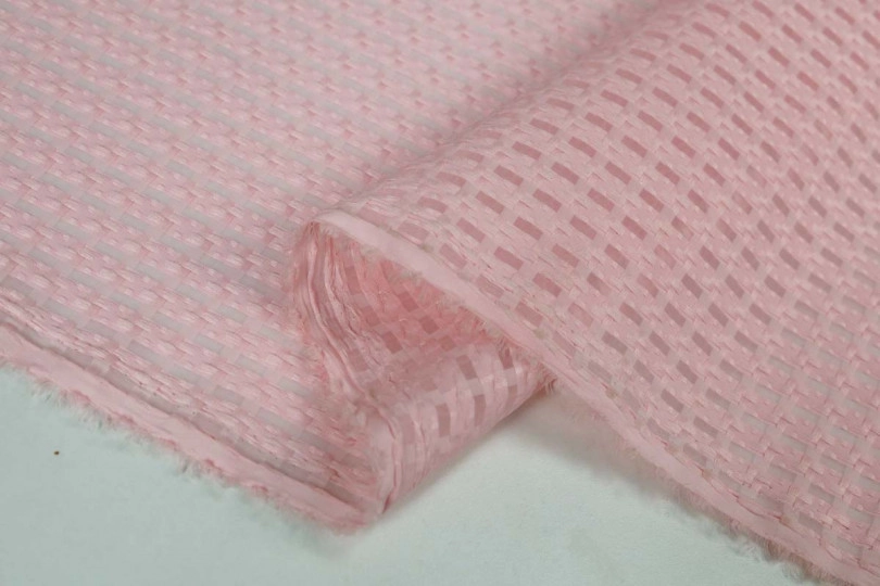 Органза жаккард, цвет — розовый
