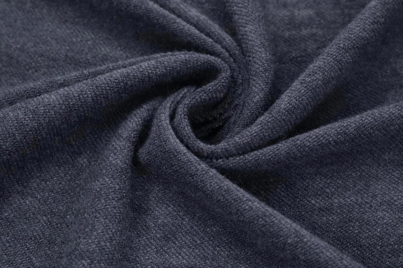 Ткань букле, цвет — темно-синий