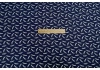Шифон креп, принт — штрихи на синем