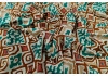 Штапель поплин, принт — калейдоскоп коричневый