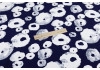 Штапель, принт — пончики на синем