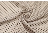 Штапель, принт — черный горох на бежевом