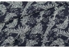 Штапель поплин, принт — огурцы на темно-синем