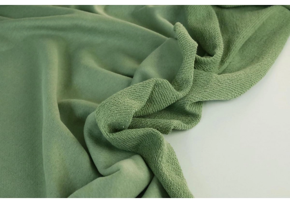 Футер 3-х ниточный с велюровым эффектом, цвет — фисташка