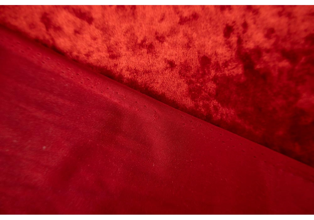 Велюр (бархат) мраморный (креш) со стрейчем, цвет — красный