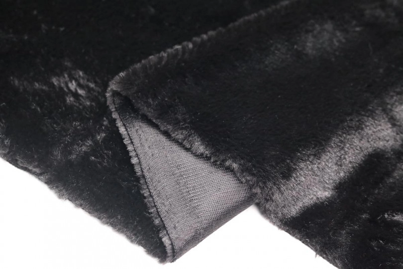 Мех искусственный под шиншиллу, цвет — черный